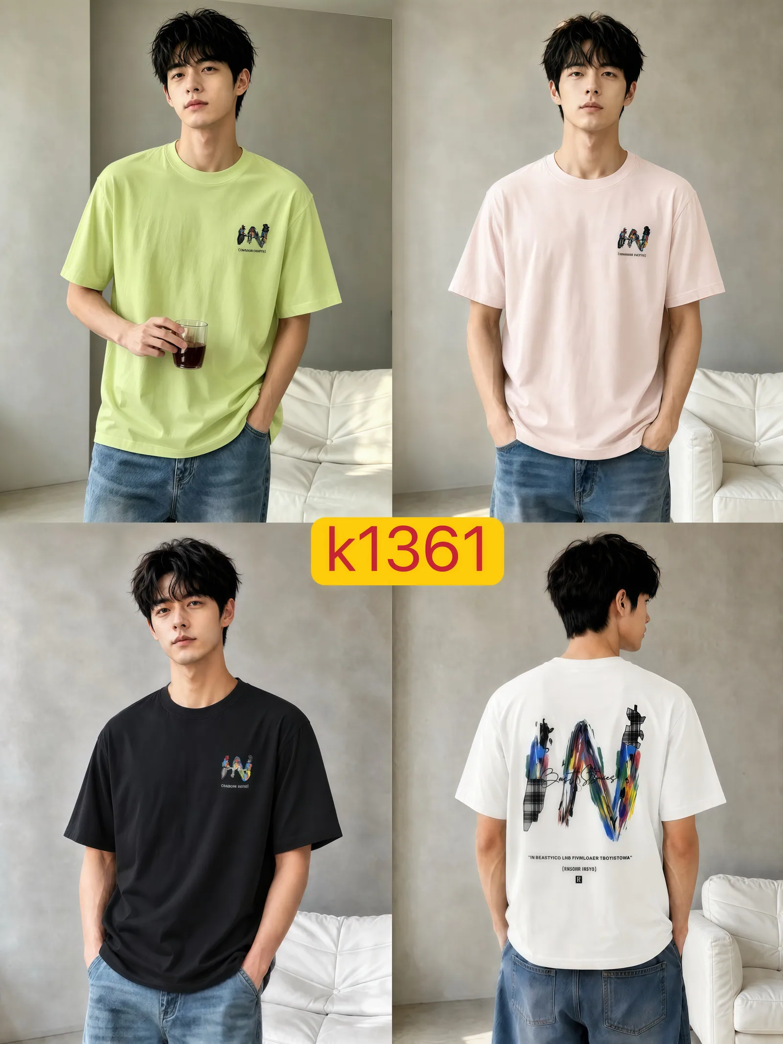 Style K1361 Double-Face · 200 gsm on model