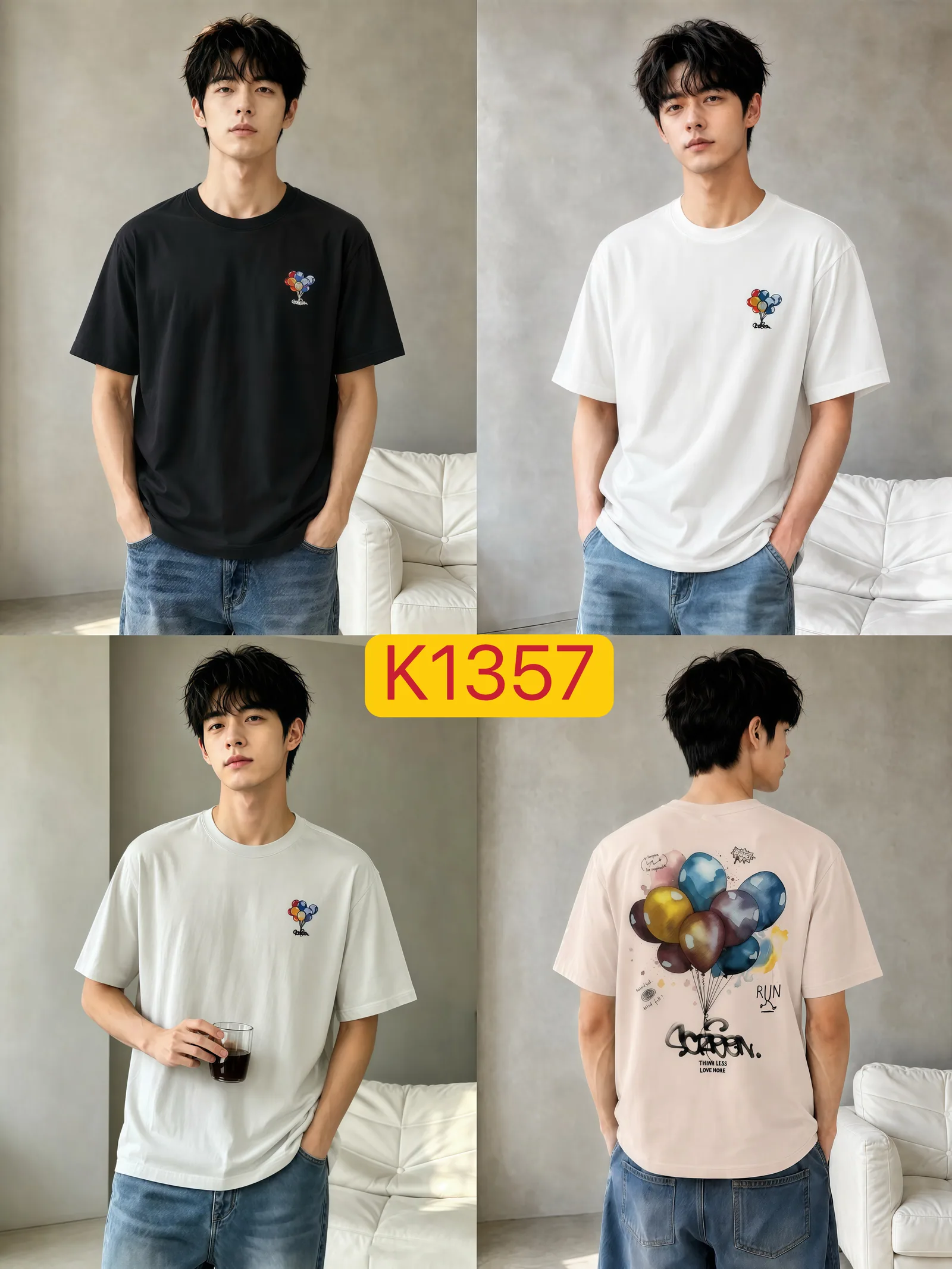Style K1357 Double-Face · 200 gsm on model