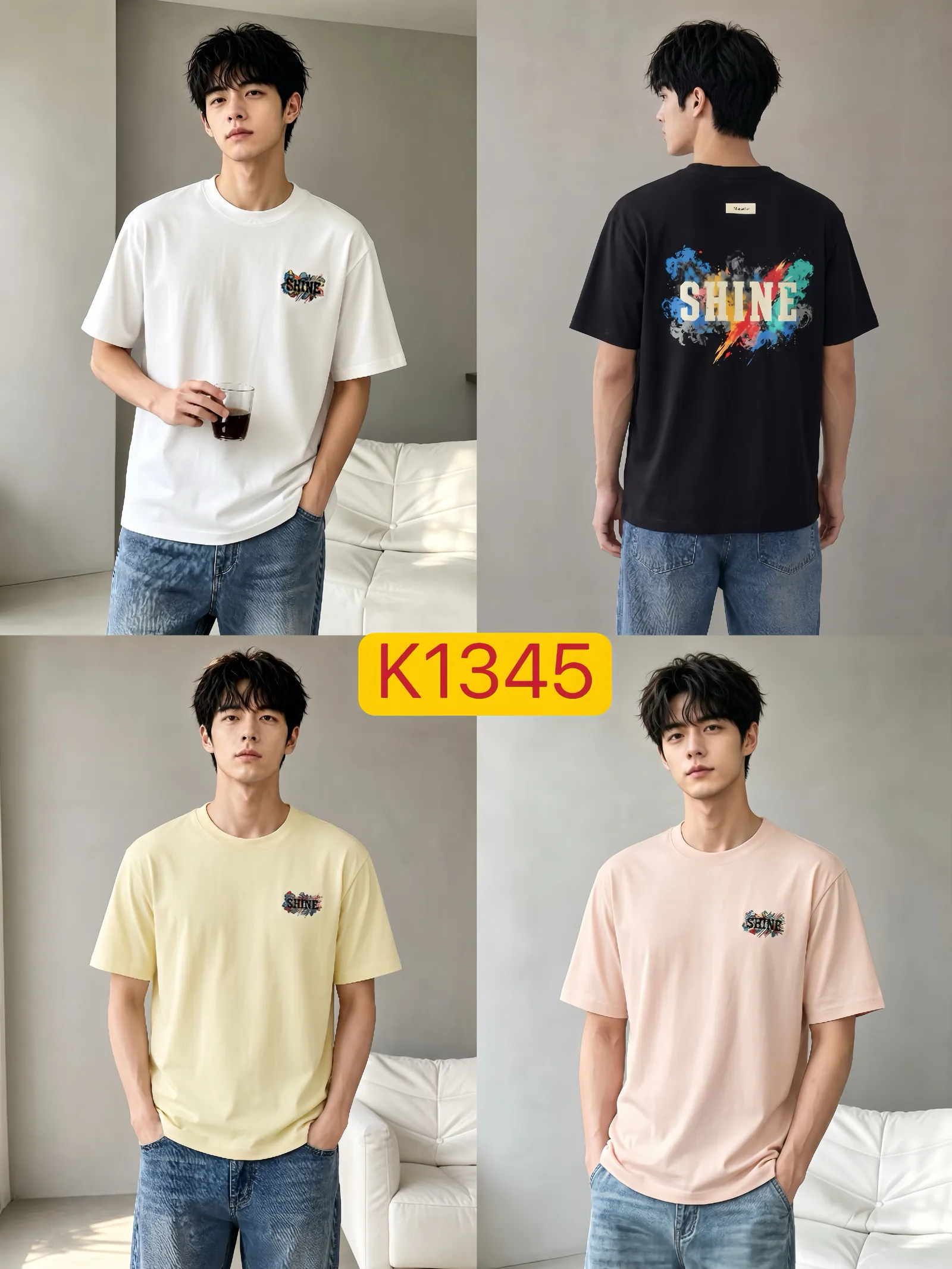 Style K1345 Double-Face · 200 gsm on model