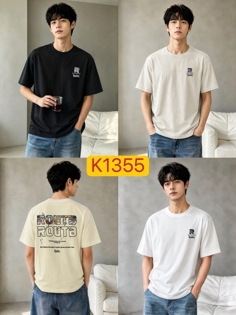 Style K1355 custom men's t-shirt on model