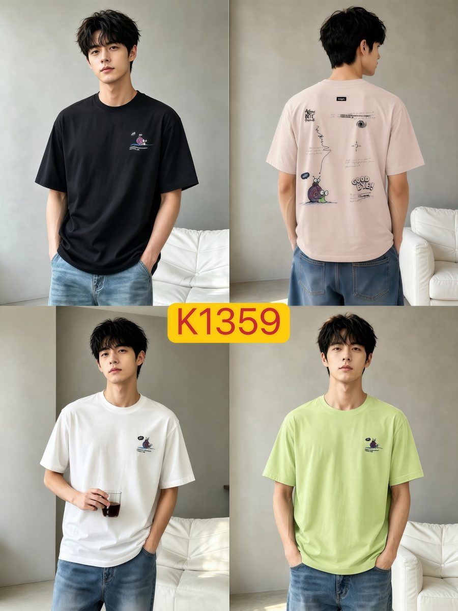 Style K1359 custom men's t-shirt on model