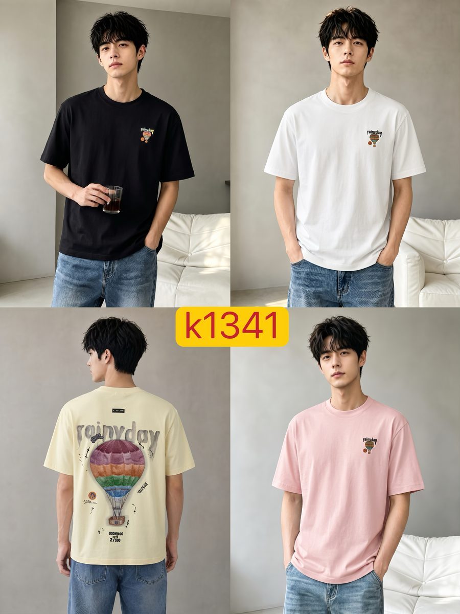 Style K1341 custom men's t-shirt on model