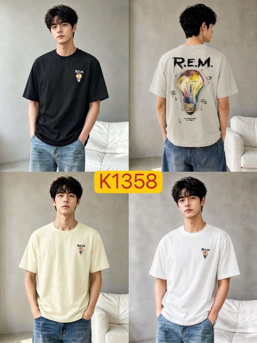 Style K1358 custom men's t-shirt on model