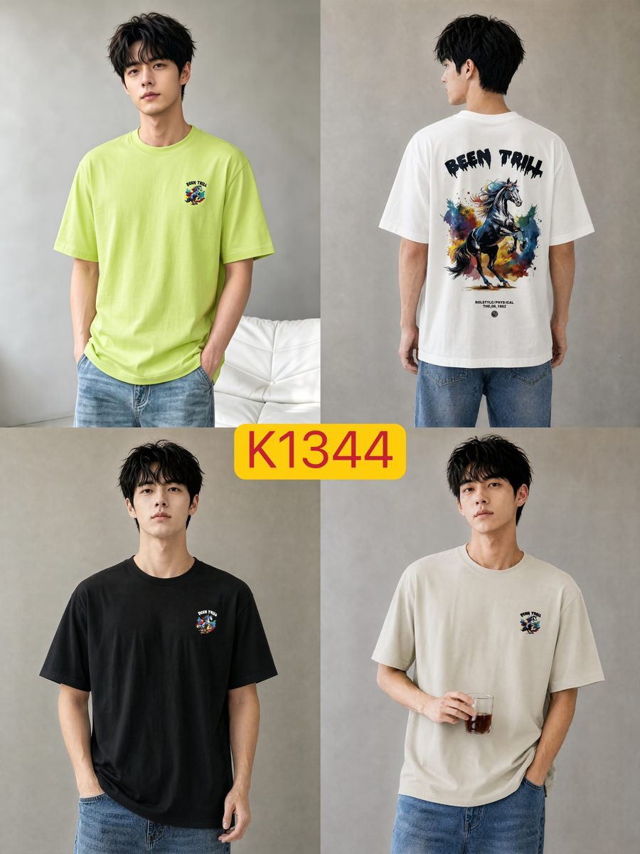 Style K1344 custom men's t-shirt on model